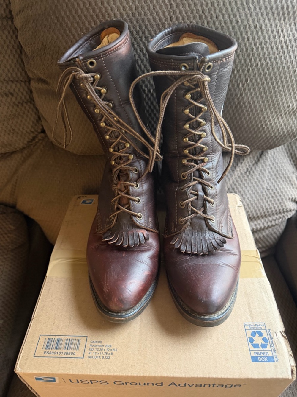 Men's Insulated Brown Leather Packers